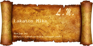 Lakatos Mike névjegykártya